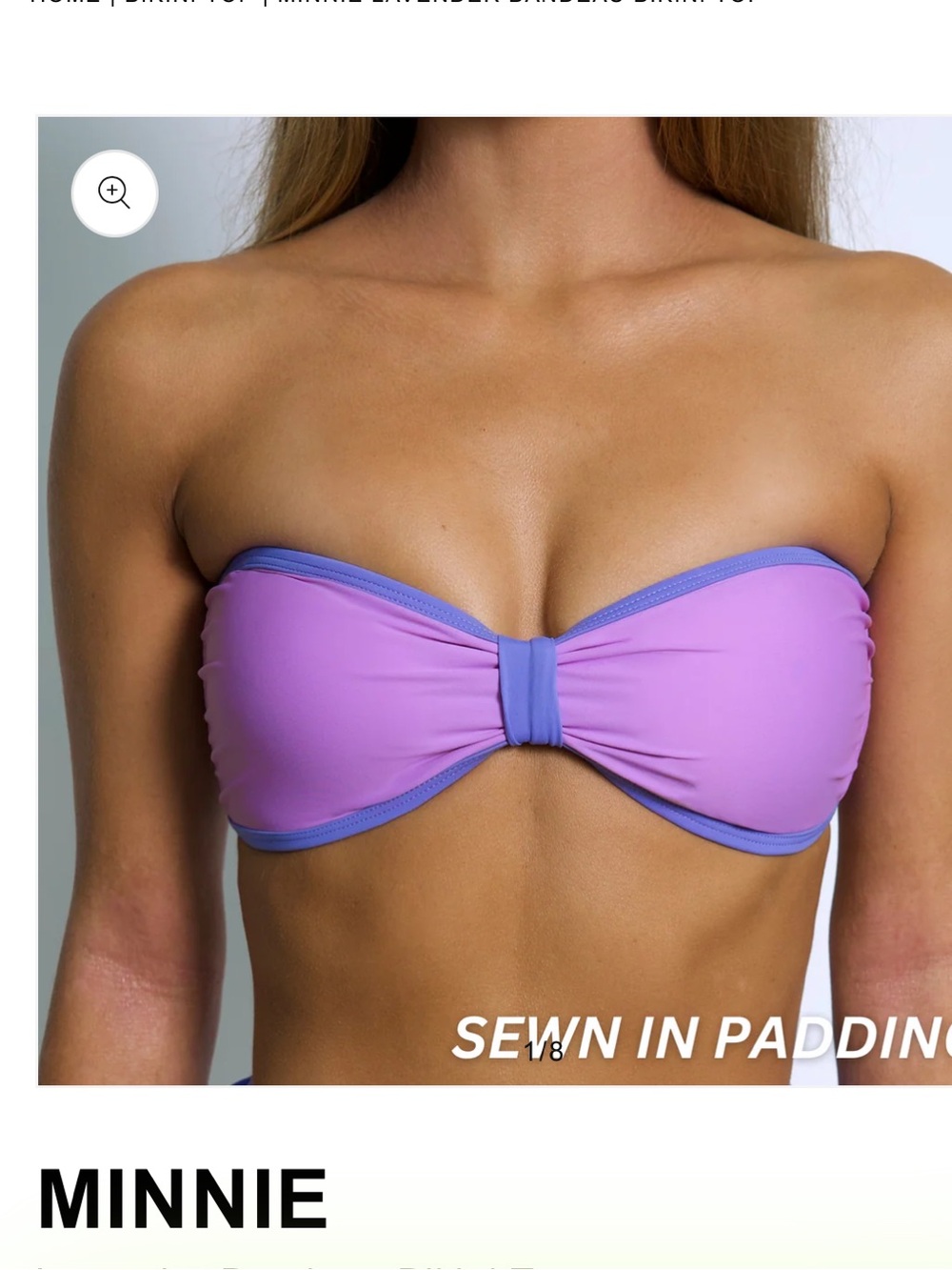 93 Play Street Lavender Bandeau Bikini set